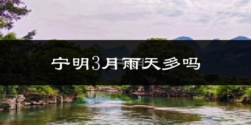 宁明3月雨天多吗?