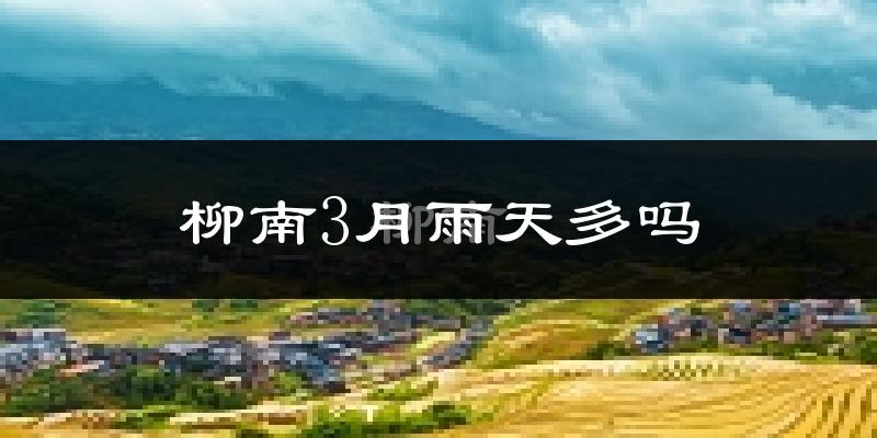 柳南3月雨天多吗?
