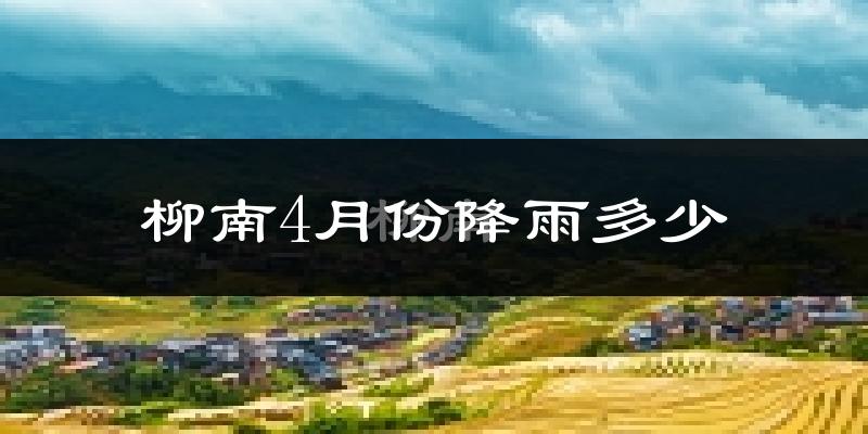 柳南4月份降雨多少?
