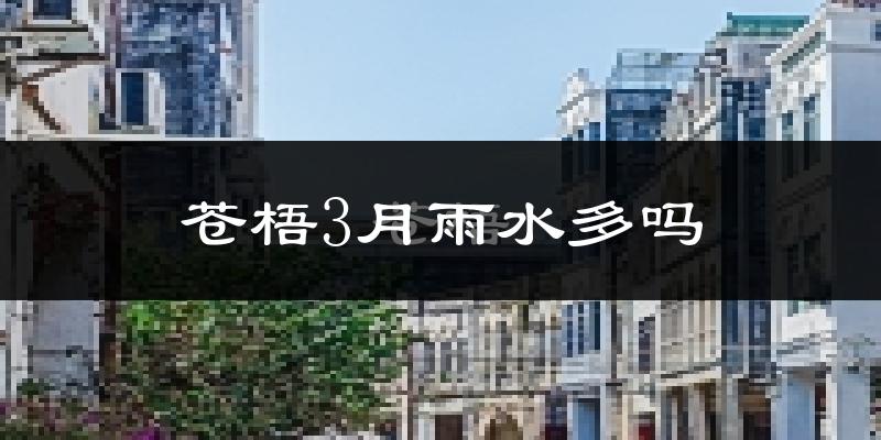 苍梧3月雨水多吗?