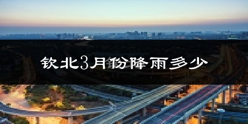 钦北3月份降雨多少?